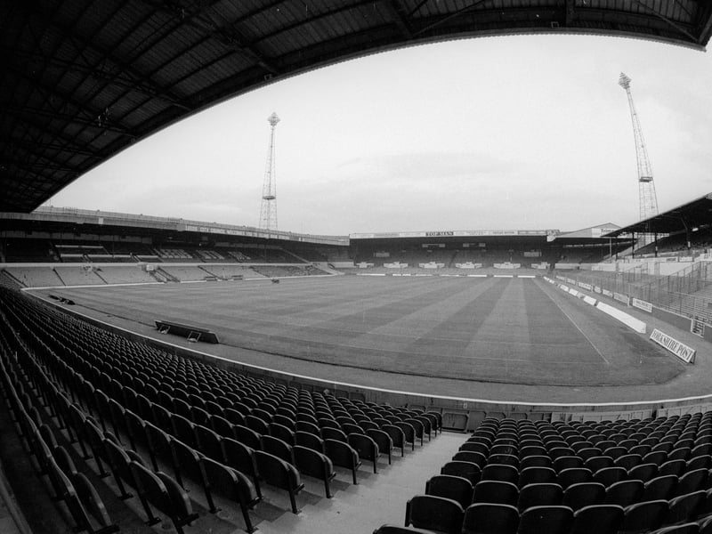 A view of Elland Road taken from the East side of the South stand - long before the days of the cheese wedge!