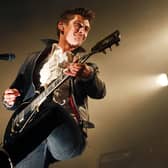 Alex Turner of the Arctic Monkeys performs on stage on day three of the Falls Music Festival on December 31, 2011 in Lorne, Australia.  