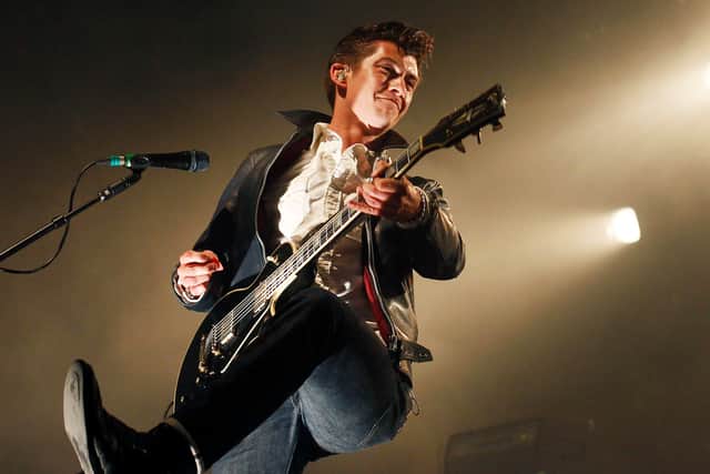 Alex Turner of the Arctic Monkeys performs on stage on day three of the Falls Music Festival on December 31, 2011 in Lorne, Australia.  