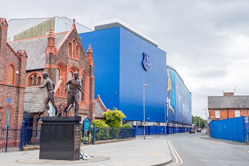 A pint at Everton home ground Goodison Park will cost £4.55.