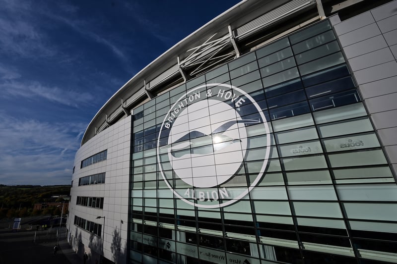 A pint at Brighton & Hove Albion home ground Amex Stadium will cost £4.95.