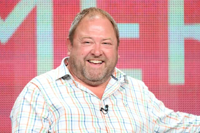  Actors Mark Addy speaks onstage at the "Atlantis" panel discussion during the BBC America portion of the 2013 Summer Television Critics Association tour - Day 2 at the Beverly Hilton Hotel on July 25, 2013 in Beverly Hills, California.  (Photo by Frederick M. Brown/Getty Images)