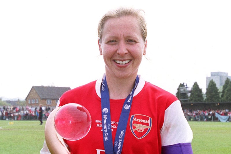 After making 350+ appearances for the Gunners, Ludlow retired in 2013. She then spent one season managing WSL2 side Reading before a seven-year tenure at the helm of the Welsh national side. She’s now the technical director at Manchester City Girls’ Academy.