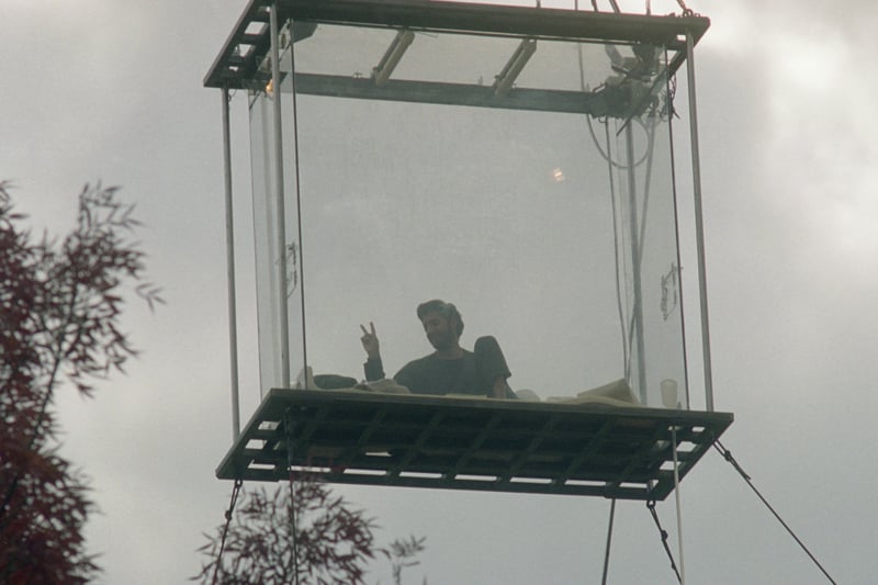 In 2003, illusionist David Blaine spent 44 days in a glass box - without food.