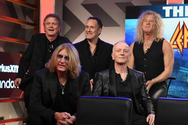 Rick Allen, Joe Elliott, Vivian Campbell, Phil Collen, and Rick Savage of Def Leppard. (Photo by Kevin Winter/Getty Images)