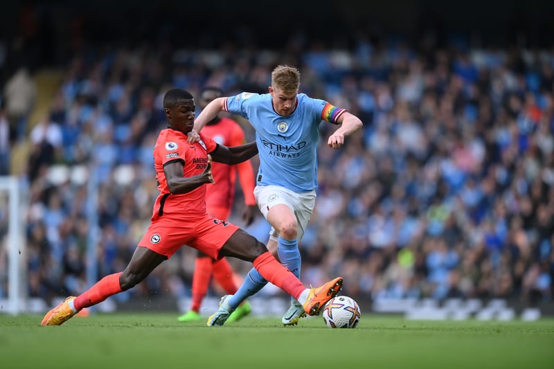 Caused Brighton issues with his dynamic runs and penetrating passes, and his goal was a thing of beauty. The curling shot came at the perfect time for City, who were second best for long spells of the second half.