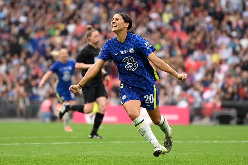 It’s safe to say the all-time leading NWSL scorer has had no problem transferring her skills into the Women’s Super League. After bagging 31 across all competitions last season, Kerr boasts the joint-best (tied with Alex Morgan and Ada Hegerberg)  FIFA 23 shooting rating of 91.