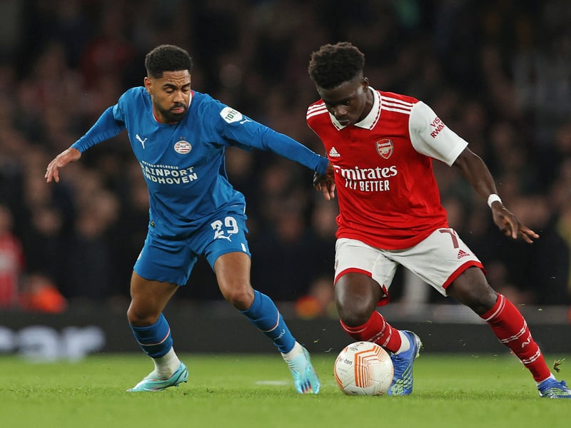 Fresh from not starting in the week, Saka will likely come in on the right.