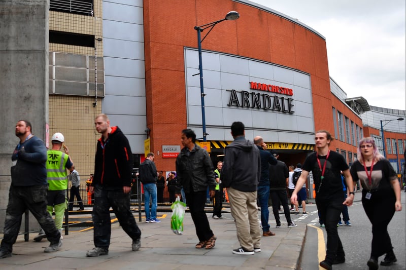 The day after a terrorist bombing at an Ariana Grande concert at the Manchester Arena killed 22 people there was a security alert at the Arndale Centre and the whole shopping facility had to be evacuated. Photo: AFP via Getty Images