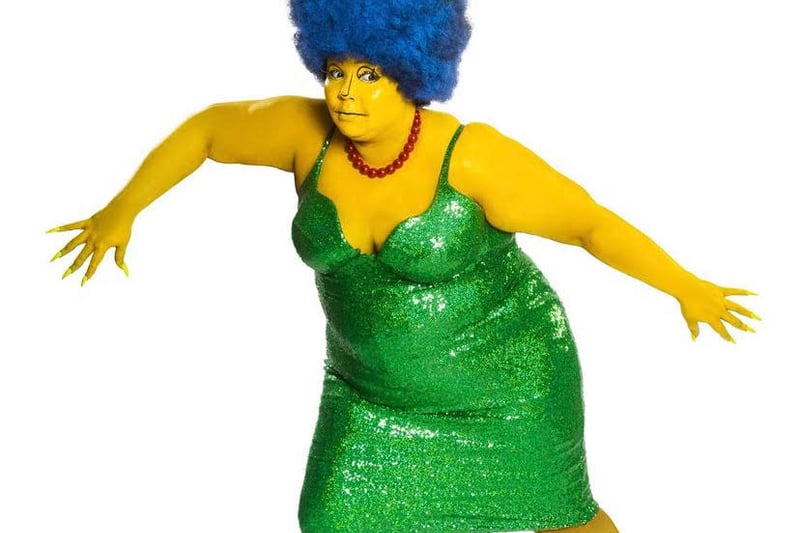 Lizzo surprised fans by dressing up as Marge Simpson complete with yellow nails (Pic: Instagram, @lizzobeeating)