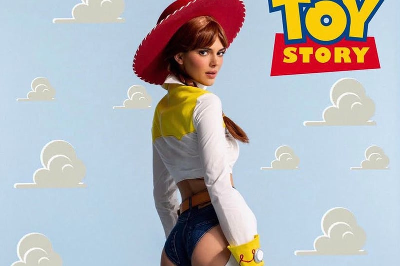 Kendall Jenner sported chaps as she transformed in Jessie from Toy Story (Pic: Instagram, @Kendall Jenner)