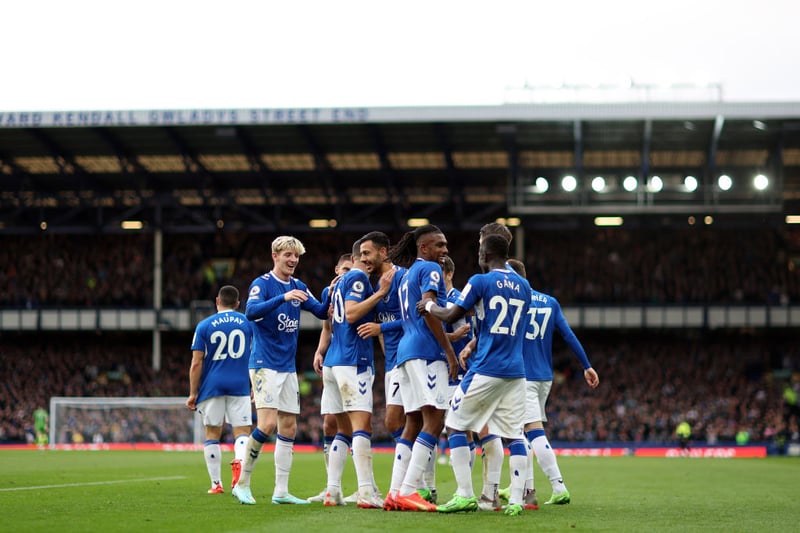 Everton have picked up 14 points from their opening 13 Premier League games. PPG: 1.08. 