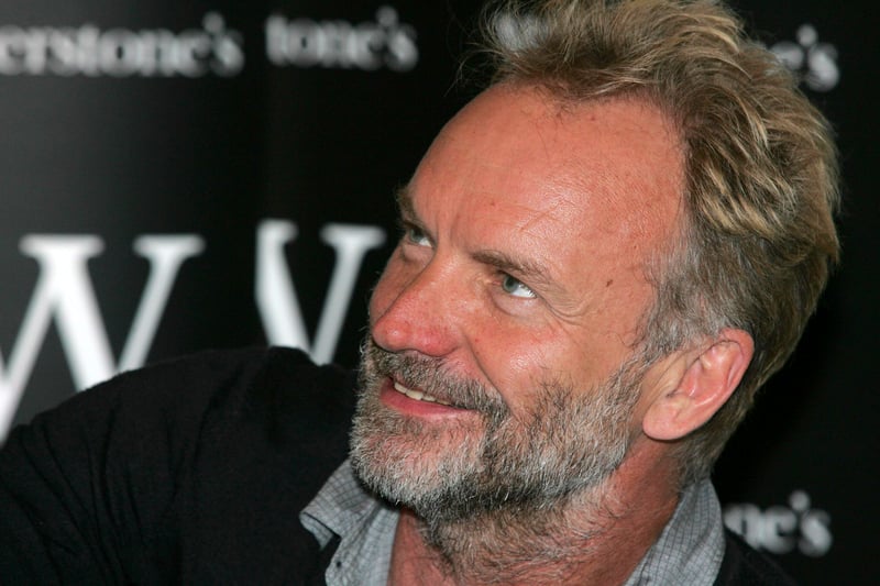 Musician Sting at a signing for his book “Lyric” at Manchester Waterstones in 2008.  (Photo by Lindsey Parnaby/Getty Images)