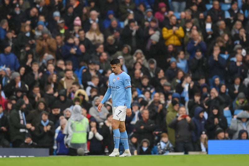 The decision to send off the full-back was harsh, although his actions in the box were rash. Prior to the red card, Cancelo had played well without having any standout moments.