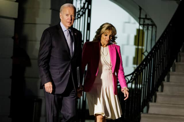 US President Joe Biden and US first lady Dr. Jill Biden. Credit: Samuel Corum/Getty Images