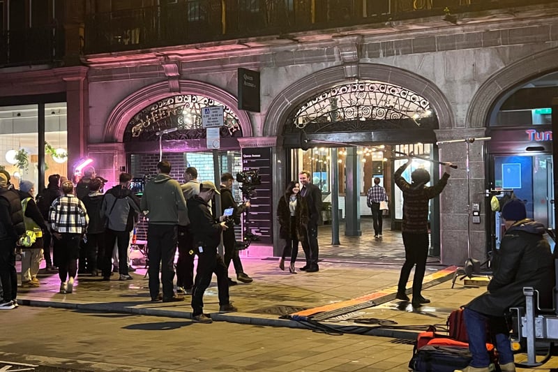Paramount+ is currently filming Sexy Beast in Liverpool after becoming the first long-term tenants of The Depot film studio. Scenes are also being shot on locations across the city, such as Water Street, pictured here.
