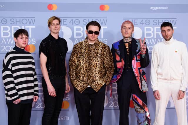 Bring Me The Horizon attend The BRIT Awards 2020 at The O2 Arena on February 18, 2020 in London, England. (Photo by Joe Maher/Getty Images for Bauer Media)