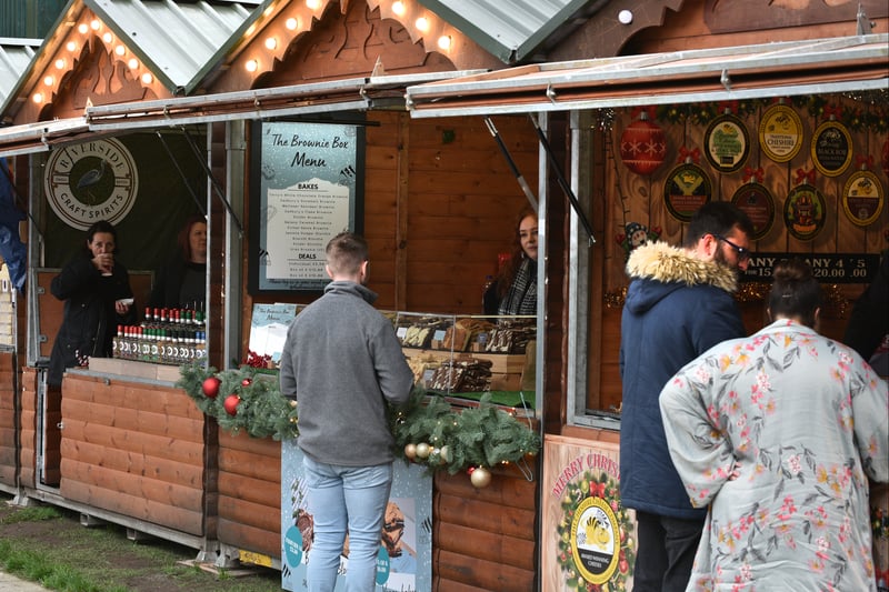 Visitors on the opening day of the Christmas markets