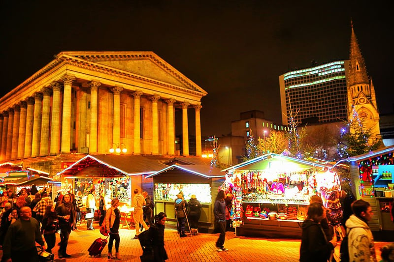 Birmingham’s Frankfurt Christmas market is the biggest Frankfurt Christmas market outside of Germany. Live music, rides, food, and the amazing environment is not something that should be missed! (Photo by Christopher Furlong/Getty Images)