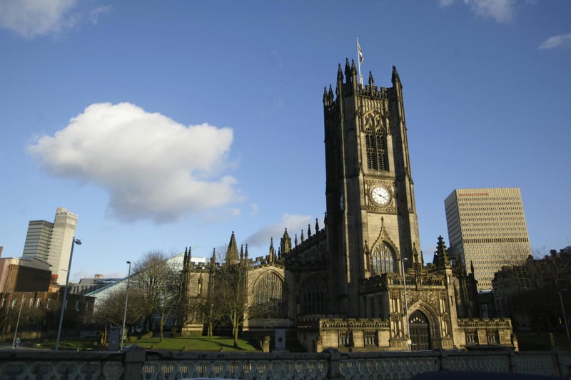 Manchester Cathedral has over 600 years of history and the place of worship offers a space for thoughtful reflection amid the hustle and bustle of the modern city.  Credit: Gary M. Prior/Getty Images