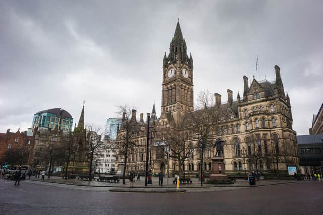 Manchester’s Town Hall, built in 1877, is definitely the jewel in the city’s crown. It’s closed off to the public for refurbishments at the moment, but due to open to the public again in 2024.  Credit: Christopher Furlong/Getty Images
