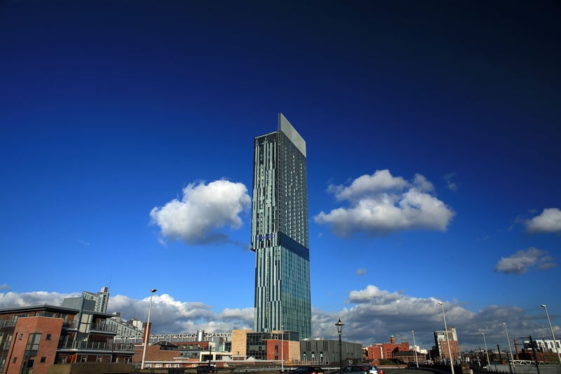 This multi-purpose skyscraper, completed in 2006 is one of those buildings that Mancunians either love or hate. Up until 2018, it was the tallest building in Manchester.  Credit: Christopher Furlong/Getty Images