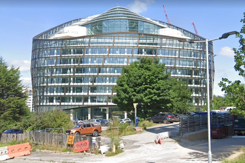 This building is hope to the Co-op Group’s head office. Located in the city’s Green Quarter, One Angel Square has sustainable features that allow it to achieve an 80% reduction in carbon emissions and a 50% reduction in energy consumption. Credit: Google Street View