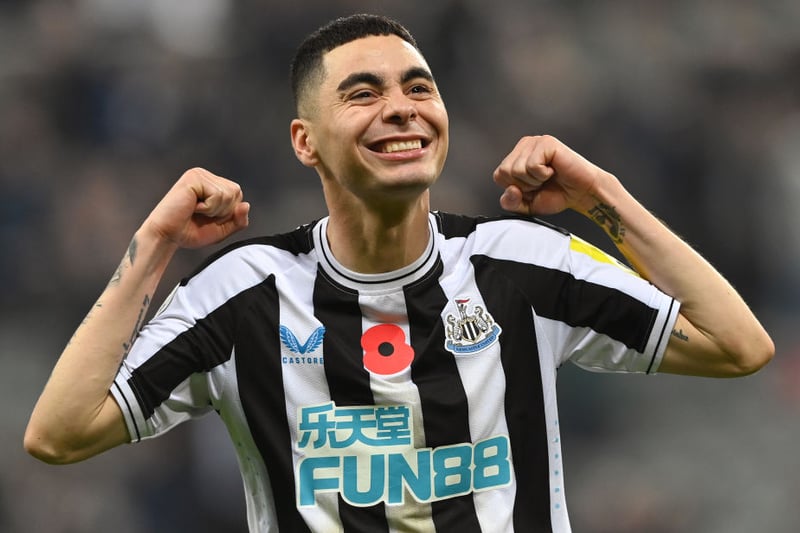 Miles’ view: It has to be Miguel Almiron, who’s really stepped up this season. There was some disappointment on Tyneside when the club failed to sign a winger in the summer, and right wing was seen as something of a problem position for Howe. Yet left-footed Almiron has been a revelation on that side, and leads the scoring chart with eight goals.

