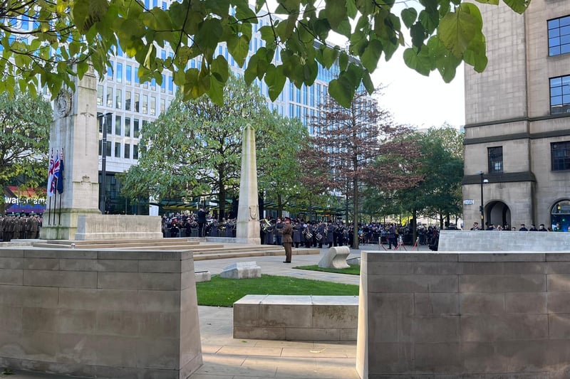 Manchester commemorates fallen service men and women at the War Memorial on St Peters Square. Credit: Manchester World