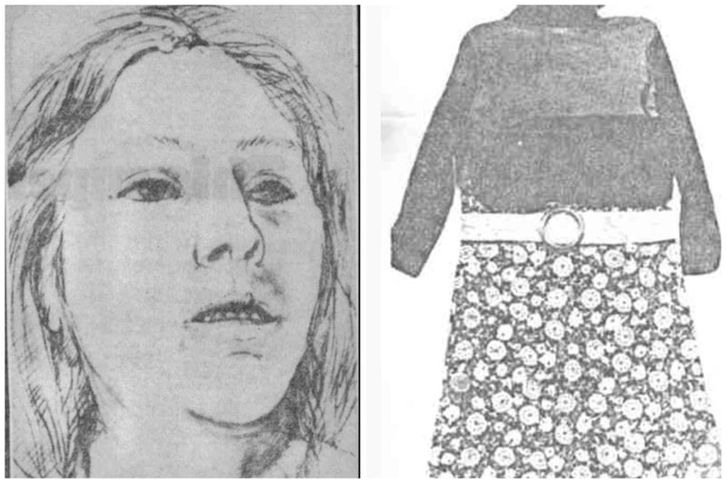 On 23 October, 1979 a woman’s body was found in Bedgebury Forest, Kent.
The body had been battered, mutilated, murdered and dumped, and a bloodstained wooden stake was found nearby. It’s believed she was killed up to five days before she was found. There were no identifying items with her and the severity of her injuries prevented identification. She was aged between 30 and 35, and 5 ft 1 in with a thin build. 
She was wearing black shoes, a distinctive floral dress, a black polo neck jumper and a yellow blouse. It was discovered she had an ectopic pregnancy which had been present for 4–6 weeks and bleeding for 2–3 weeks.
The woman was of no fixed address and was a regular hitchhiker along the M1 and M6 motorways. In 1999 a retired lorry driver was charged with her murder. He was cleared when a jury found him not guilty in 2000 after a trial.