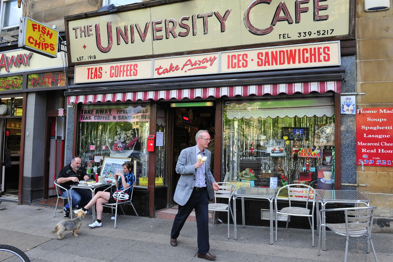 The University Cafe is a Glasgow landmark and has been serving locals since 1918. 