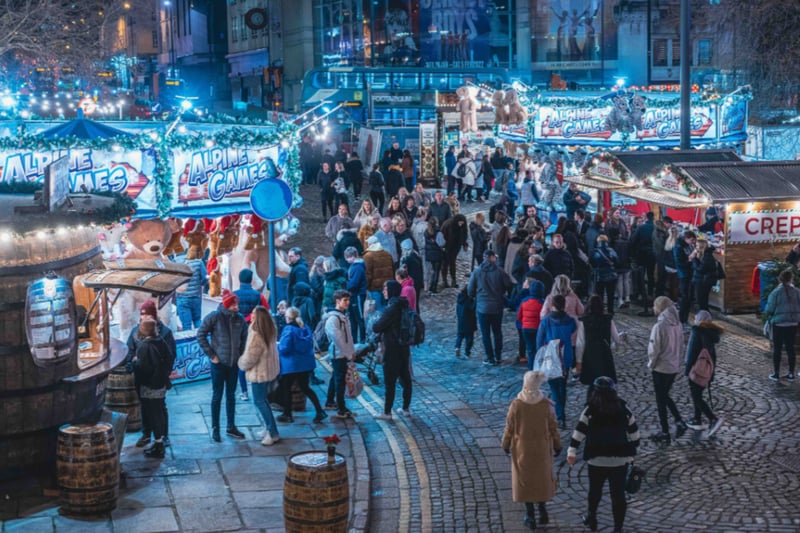 And finally, Liverpool's Christmas market, which takes place at St George's Plateau each year. 