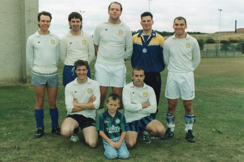 Members of the Bridlington branch of the Leeds United Supporters Club in 1995.