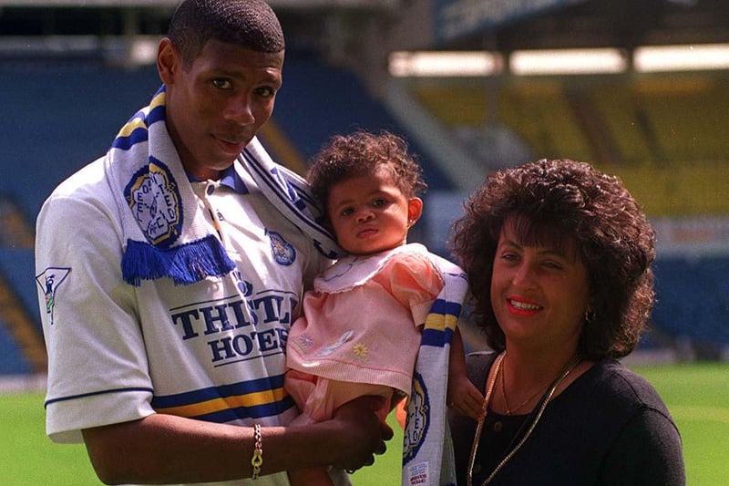 New Leeds United signing Carlton Palmer with wife Jenny and daughter Kelly. The lanky midfielder became United’s first purchase of the summer, arriving at Elland Road for £2.6m.