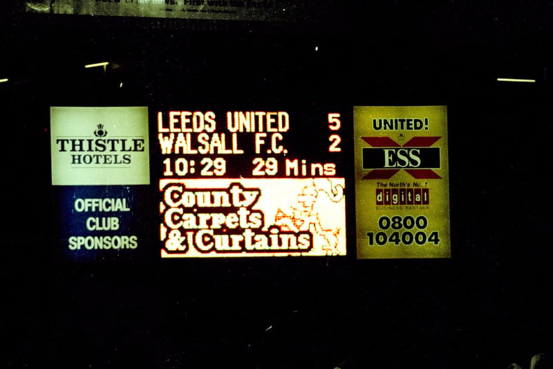 Fourth-tier Walsall forced the Whites’ FA Cup third round replay to extra time at Elland Road, where a Phillip Masinga hat-trick eventually decided the tie in Leeds’ favour.