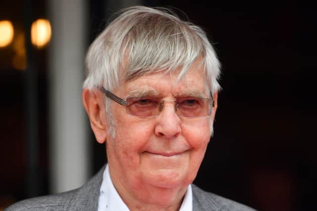  Tom Courtenay attends the World Premiere of "The Railway Children Return" at Oakworth Station on July 03, 2022 in Oakworth, England. (Photo by Anthony Devlin/Getty Images)