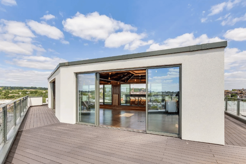 The outside of the property gives you 360 degree views of London