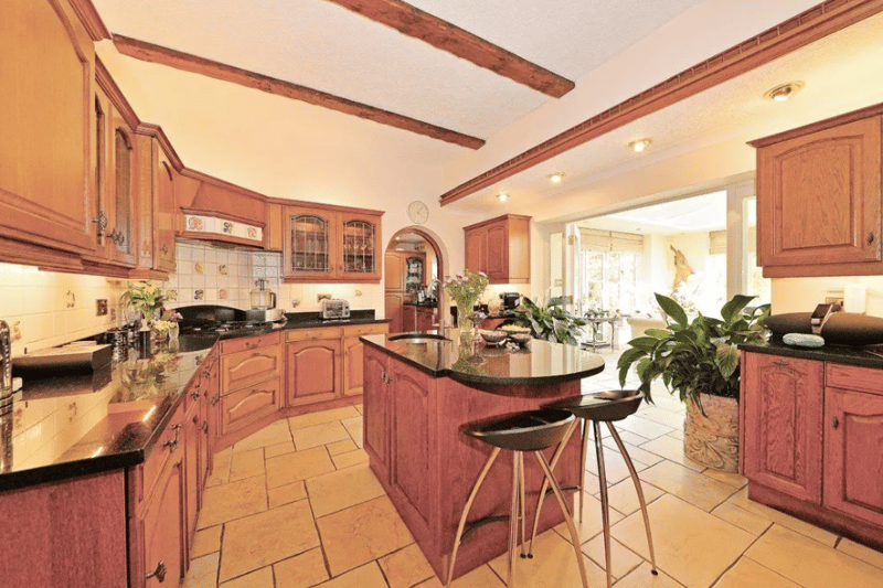 The kitchen area in the 5-bedroom property on the Calthorpe Estate.