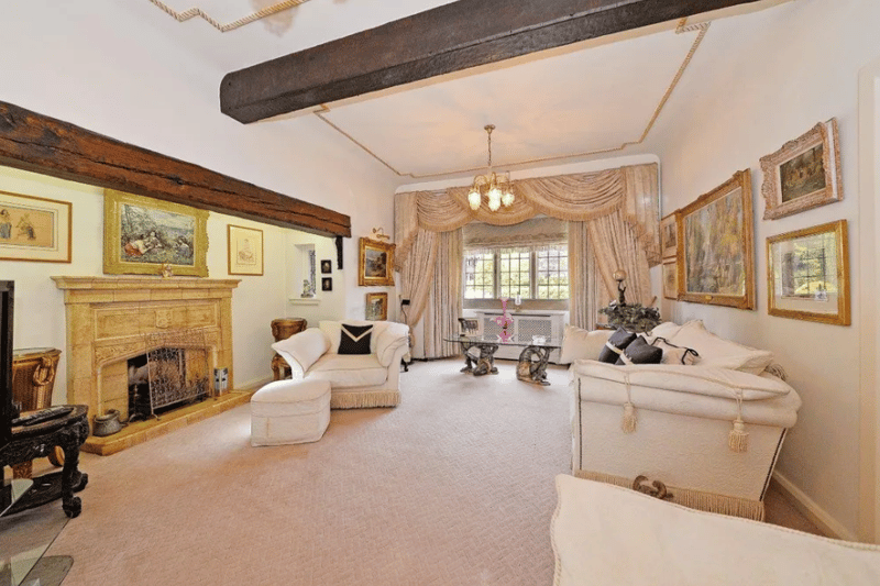 One of the reception rooms in the stunning home.