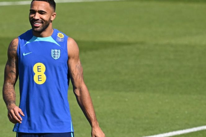 England Callum Wilson takes part in a training session at the Al Wakrah SC Stadium in Al Wakrah, south of Doha on November 17, 2022, ahead of the Qatar 2022 World Cup football tournament. (Photo by Paul ELLIS / AFP) (Photo by PAUL ELLIS/AFP via Getty Images)