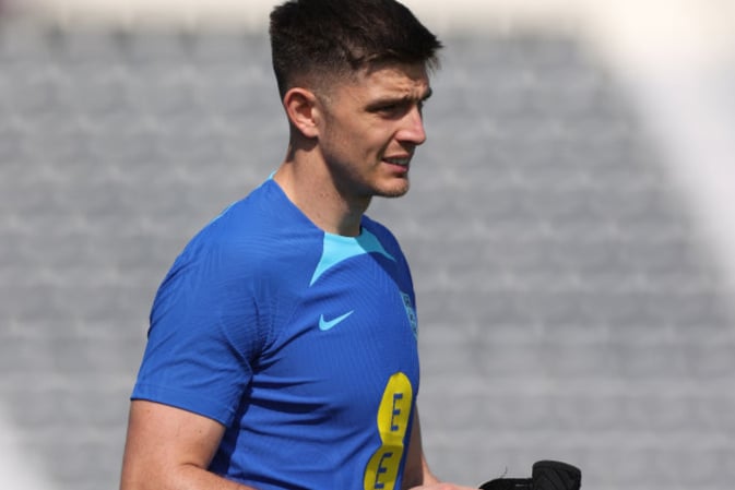 England goalkeeper Nick Pope during the England Training Session at Al Wakrah Stadium on November 18, 2022 in Doha, Qatar. (Photo by Michael Steele/Getty Images)