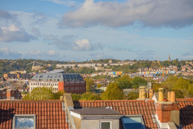 The property offers view across the city centre - even the suspension bridge is in sight