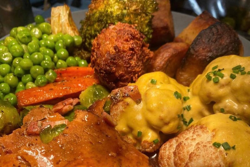 Served every Sunday, Down the Hatch’s amazing roast dinner is made up of seitan ‘beef’, roast potatoes, cauliflower cheese, maple carrots and more - and it’s available until 8pm.