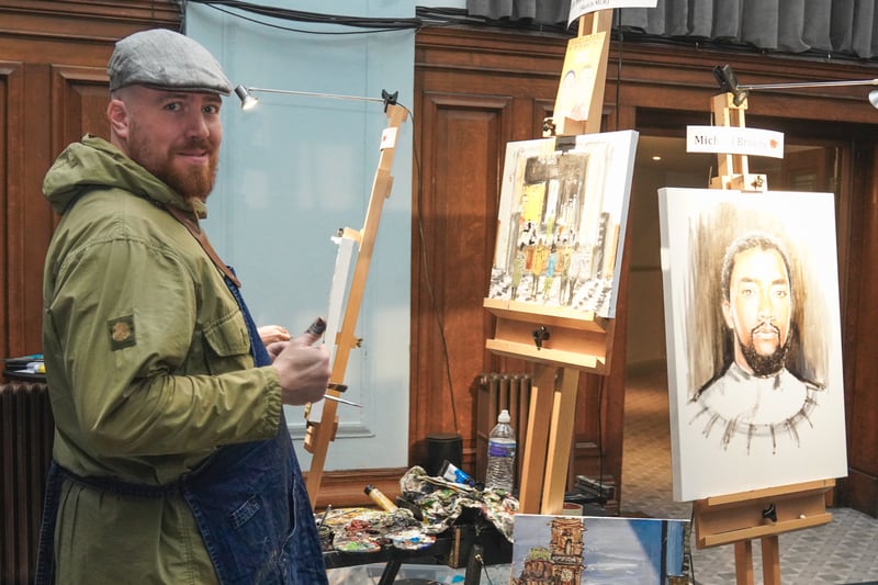 Art Battle from Manchester did live paintings during the night which were then auctioned off. Photo: Paul Husband