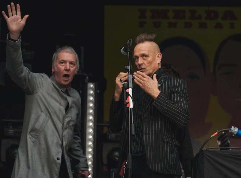 Clint Boon of Inspiral Carpets fame with host John Robb. Photo: Paul Husband