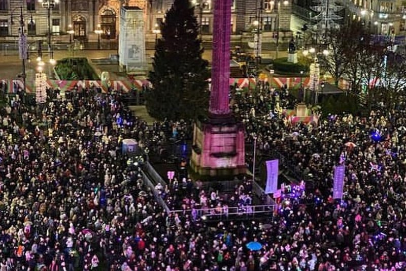 The Glasgowist, (@HelloGlasgowist on Twitter) shared this image of the crowd at George Square at the Christmas Lights Switch-on