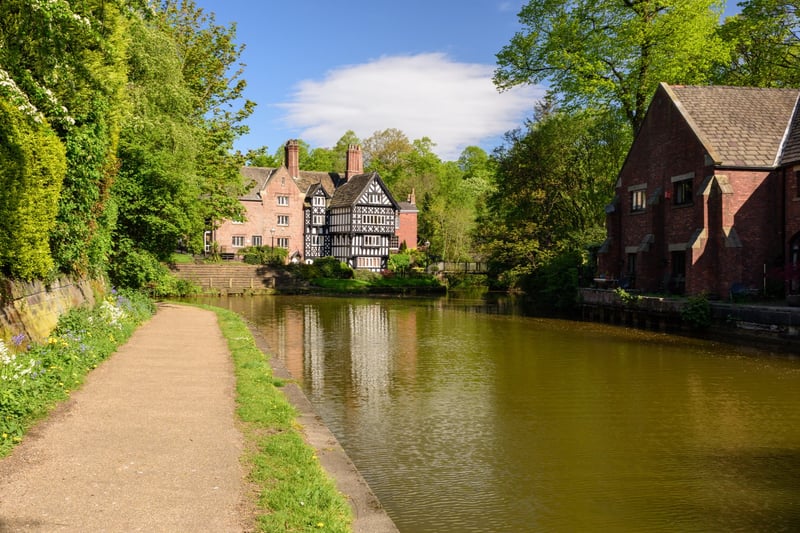 Worsley in Salford has lovely waterside strolls and some striking architecture Credit: Marketing Manchester