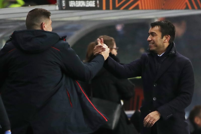 In his first match in charge, Van Bronckhorst steered the club into the Europa League knockout stage as Alfredo Morelos’ brace downed Sparta Prague. The result sparked a historic European run