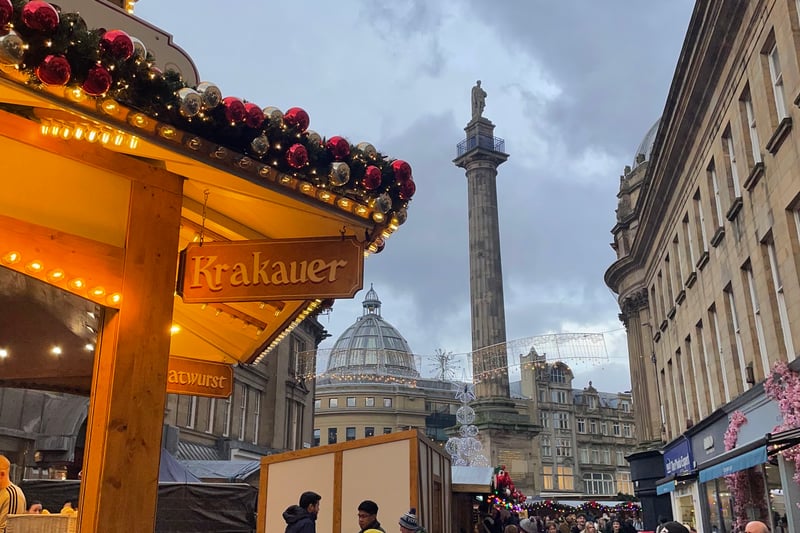 You can find the stalls all around Monument in Newcastle.