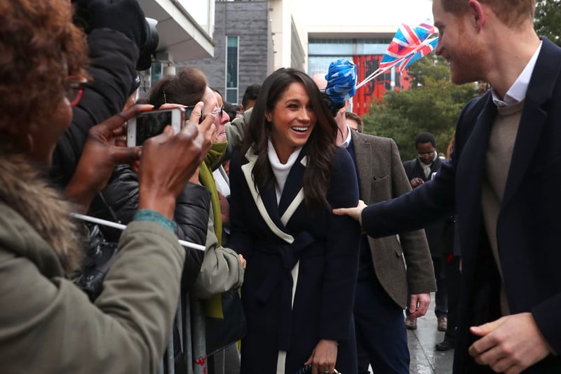 Prince Harry and Meghan Markle meet local people during a visit to Birmingham on March 8, 2018 in Birmingham, England.  (Photo by Hannah McKay-WPA Pool/Getty Images)